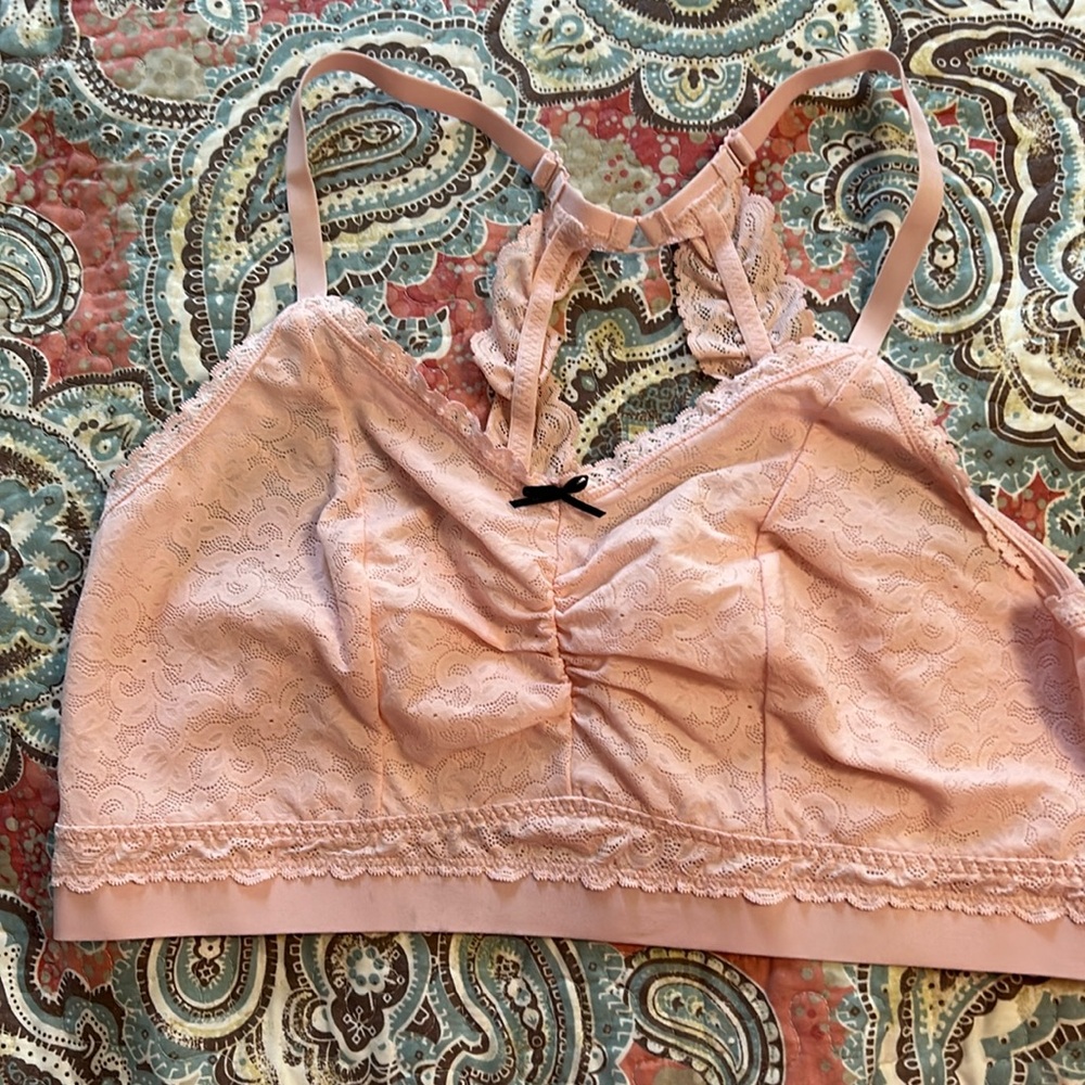 Womens Cacique Pink Bralette sz 22/24